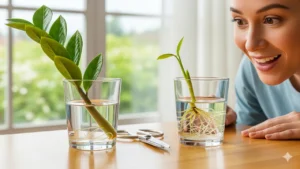 Descubra o Segredo Para Enraizar Zamioculca Usando Só Um Copo d’Água