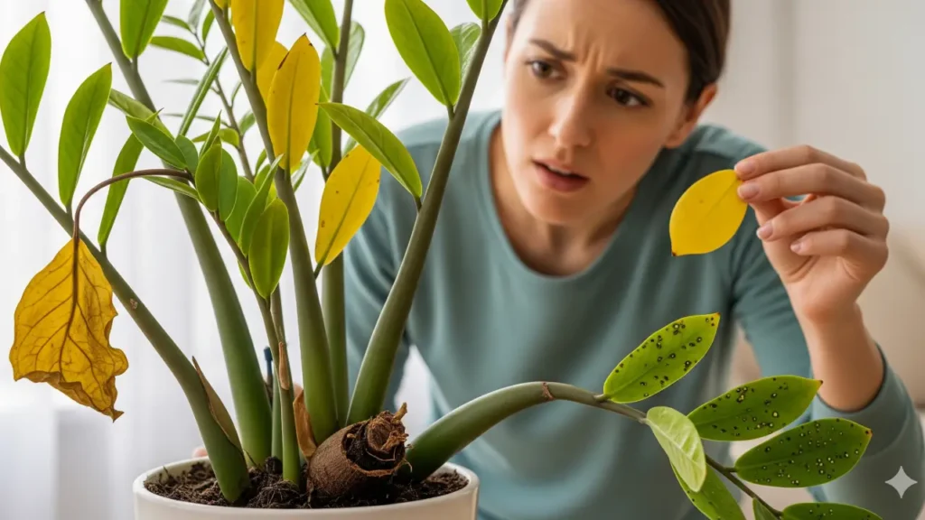 Zamioculcas em Alerta: 6 Sinais de Que Sua Planta Está Pedindo Socorro