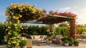 Área externa com pergolado ganha destaque como tendência para os próximos anos