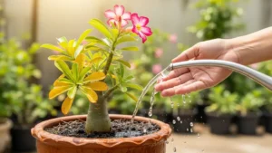 Este Erro Comum Pode Estar Deixando Sua Rosa do Deserto Amarela