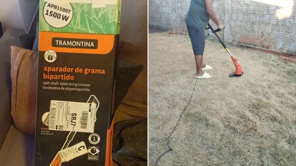 Aparador de Grama Tramontina 1500w é bom? Review Completo