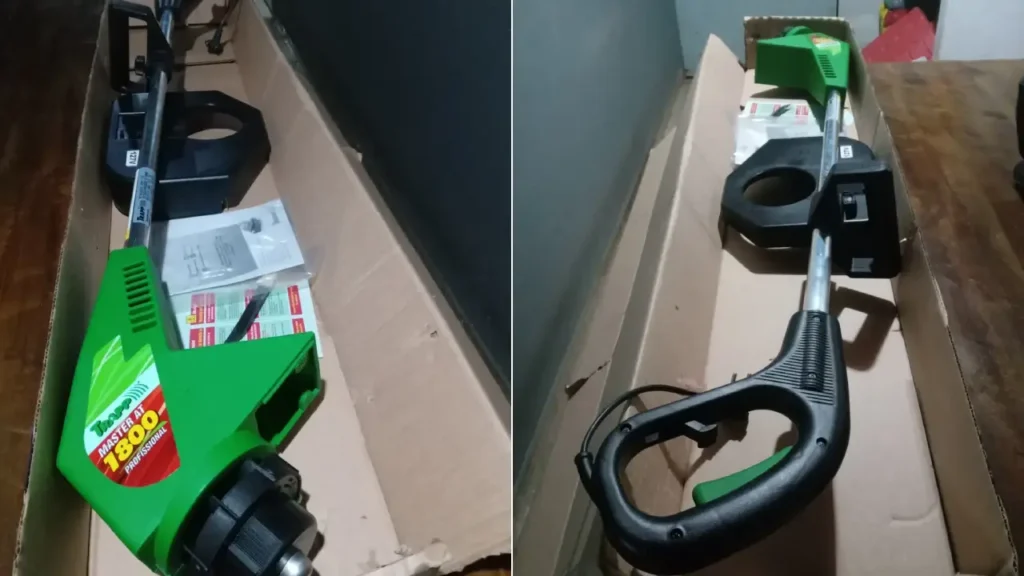 Aparador de Grama Trapp 1800w na embalagem