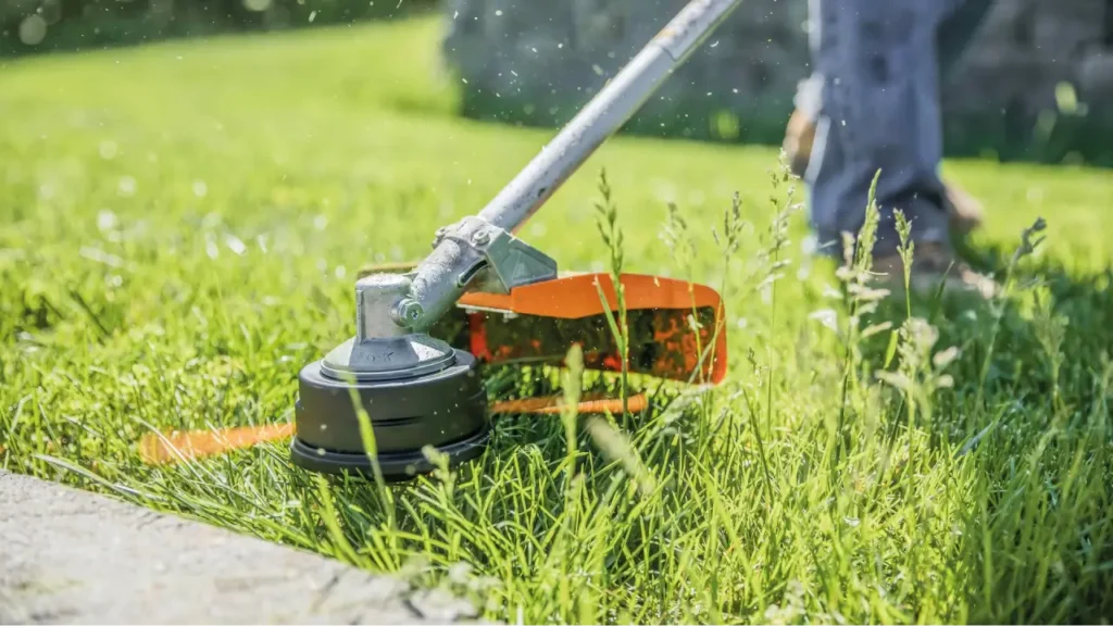aparador de grama laranja